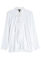 Roberto Cavalli Roberto Cavalli Silk Blouse With Lace - White