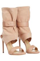 Paul Andrew Leather And Suede Open-toe Boots