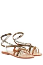 Dsquared2 Dsquared2 Embellished Leather Sandals - Brown