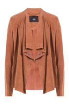 Steffen Schraut Steffen Schraut Draped Suede Jacket - Brown