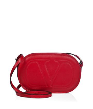 Valentino Leather Re-edition Crossbody Bag In Red