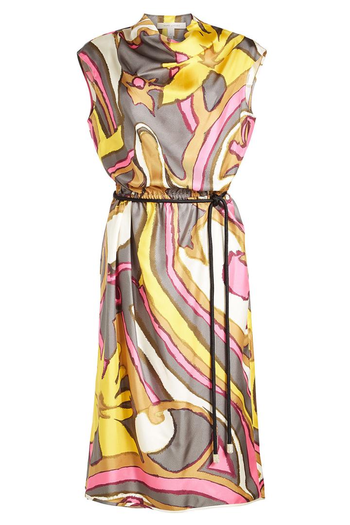 Marc Jacobs Marc Jacobs Draped Cowl Neck Silk Dress