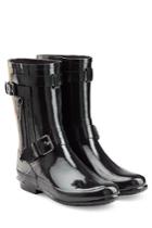 Burberry Shoes & Accessories Burberry Shoes & Accessories Rubber Rain Boots With Check Panel - Black