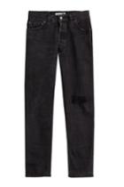 Re/done Re/done High Rise Jeans With Distressed Detail - Grey