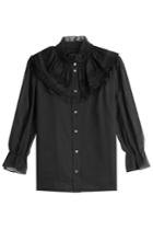 Marc Jacobs Marc Jacobs Silk Blouse With Lace - Black