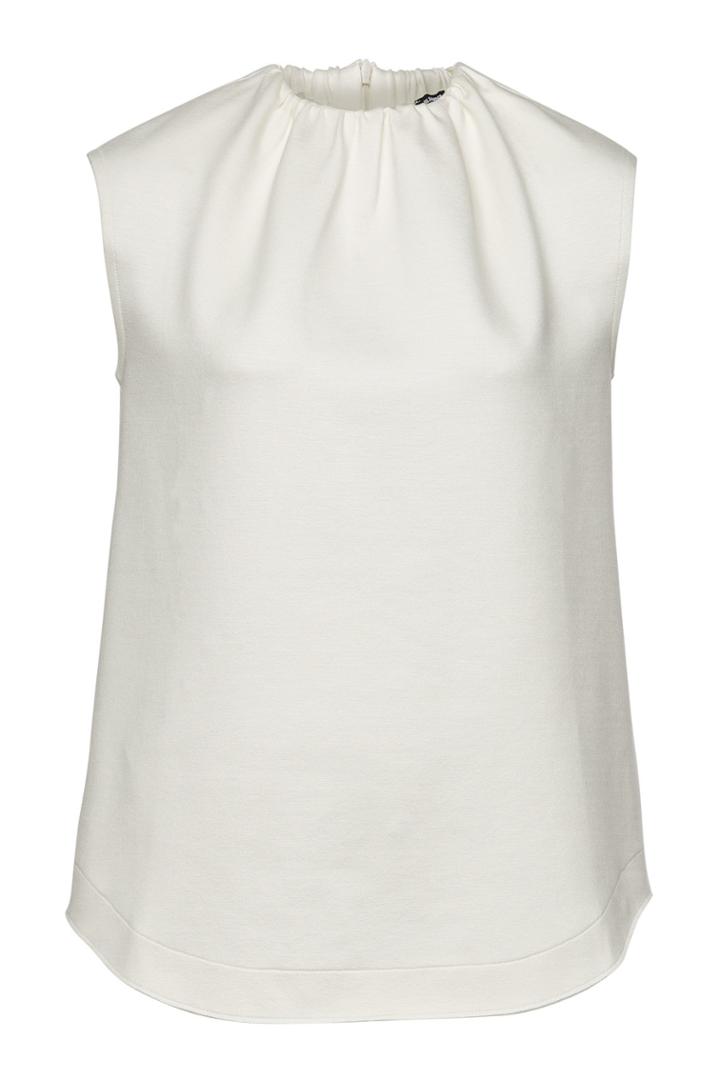 Jil Sander Navy Jil Sander Navy Sleeveless Top With Ruched Neckline