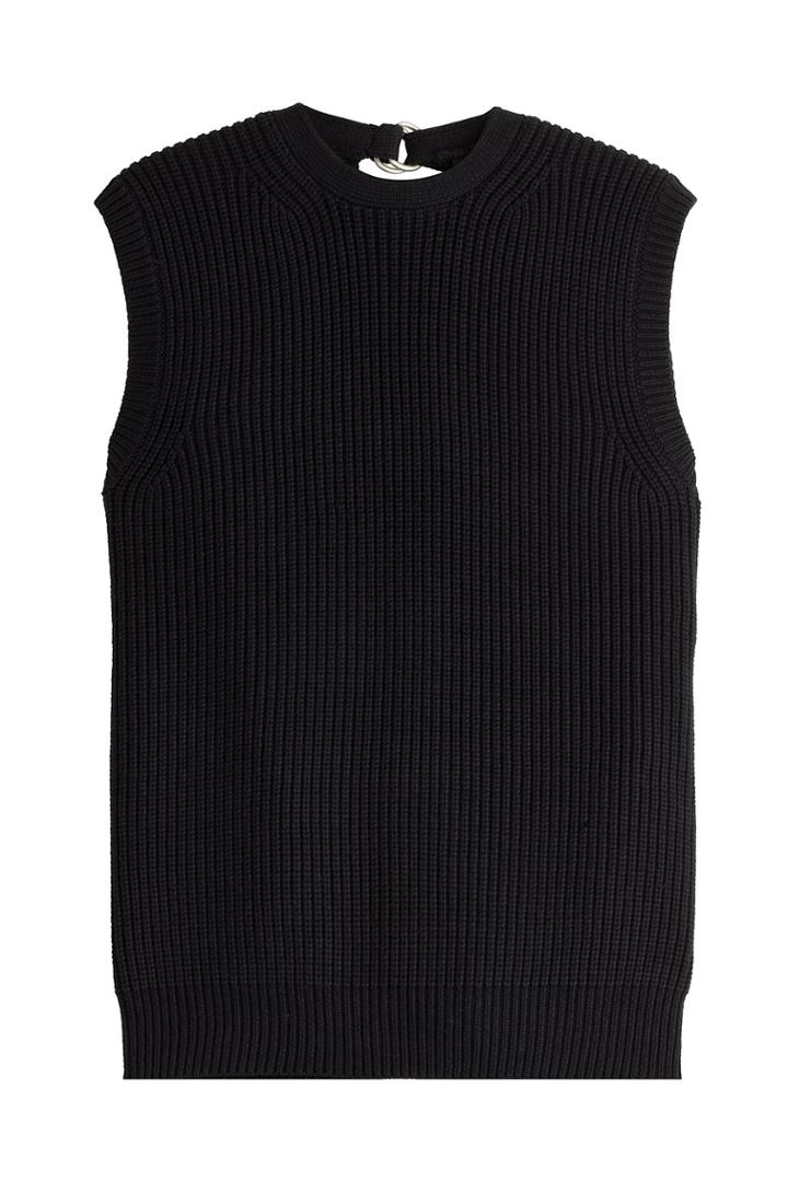 Alexander Wang Alexander Wang Knit Top With Open Back - Black