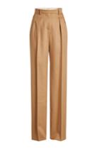 Max Mara Max Mara Camel Hair Pants With Leather