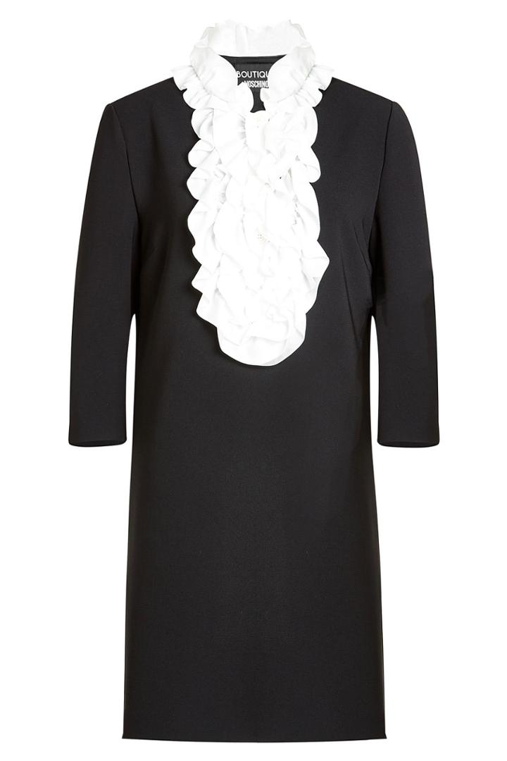 Boutique Moschino Boutique Moschino Dress With Ruffled Bib
