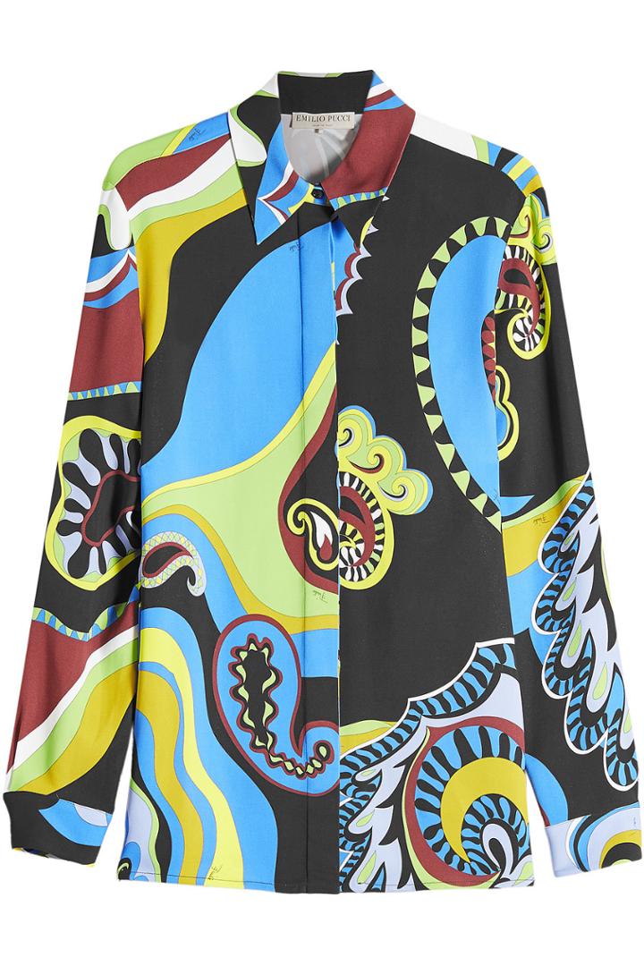 Emilio Pucci Emilio Pucci Printed Blouse With Silk