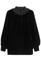 Fendi Fendi Velvet Top With Ruffled Collar