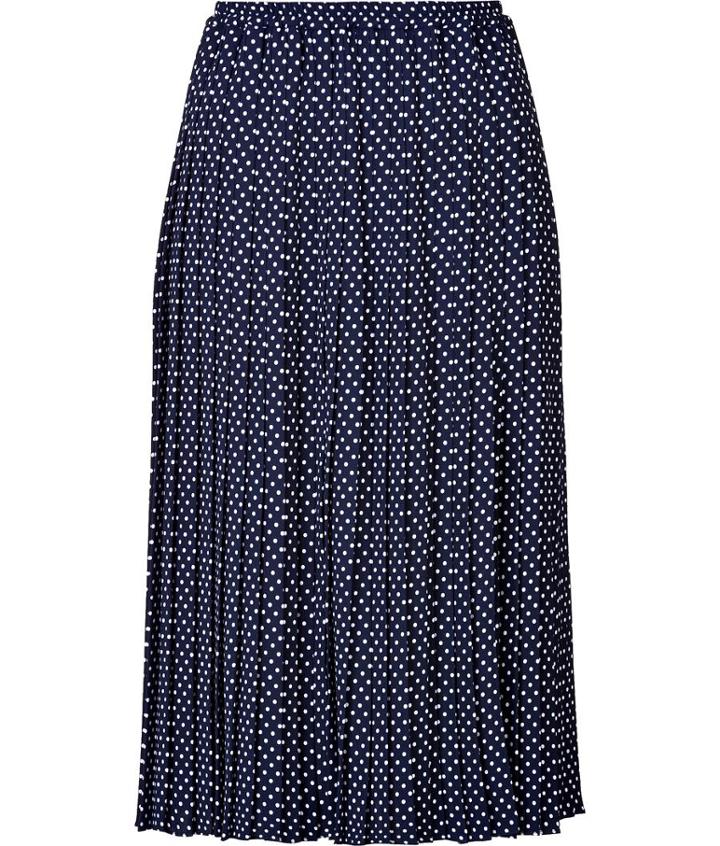 Michael Kors Dot Print Pleated Midi-skirt