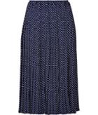 Michael Kors Dot Print Pleated Midi-skirt
