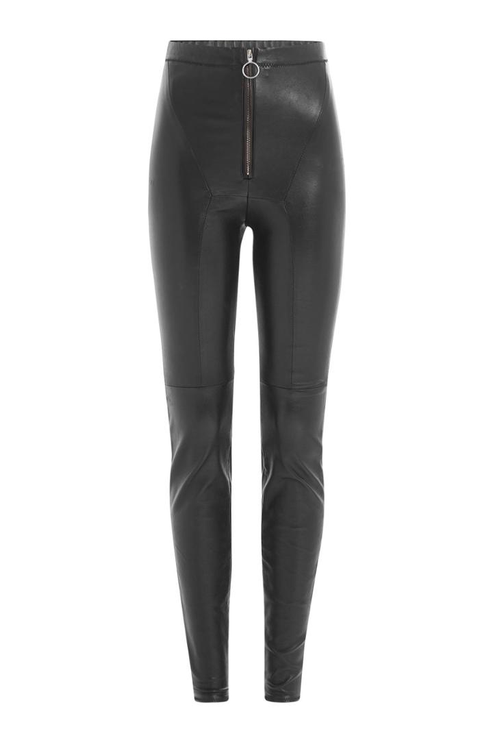 Off White Off White Leather Pants - Black