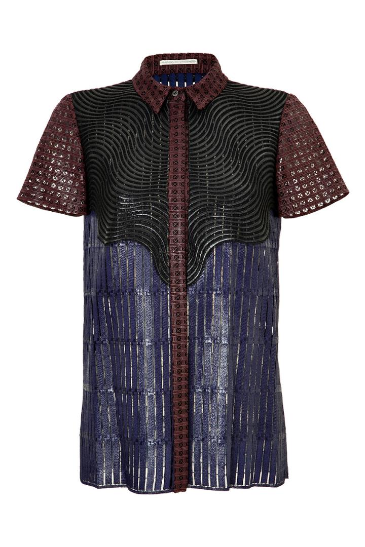 Marco De Vincenzo Marco De Vincenzo Textured Colorblock Shirt - None