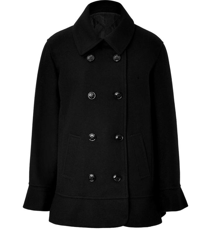 Moschino Cheap And Chic Wool Blend Ruffle Trim Jacket
