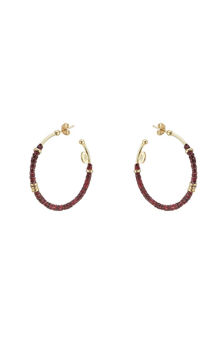 Gas Bijoux Gas Bijoux Porto Rico 24kt Gold Plated Earrings With Leather