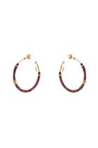 Gas Bijoux Gas Bijoux Porto Rico 24kt Gold Plated Earrings With Leather