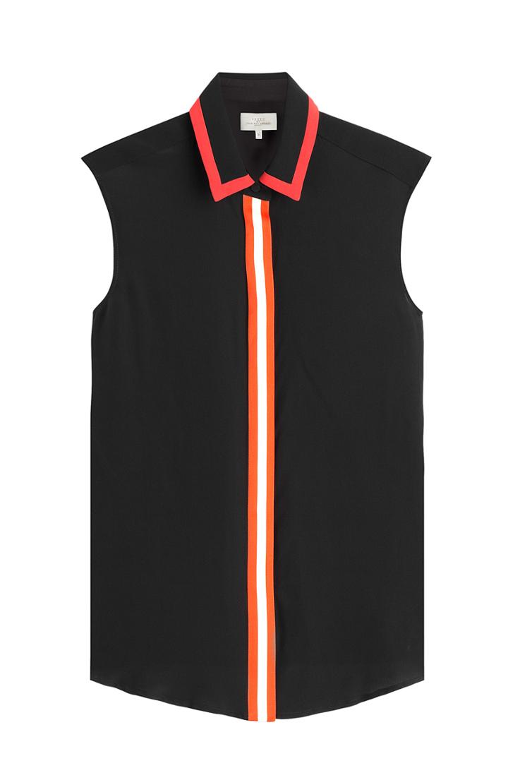 Preen By Thornton Bregazzi Color Block Silk Blouse