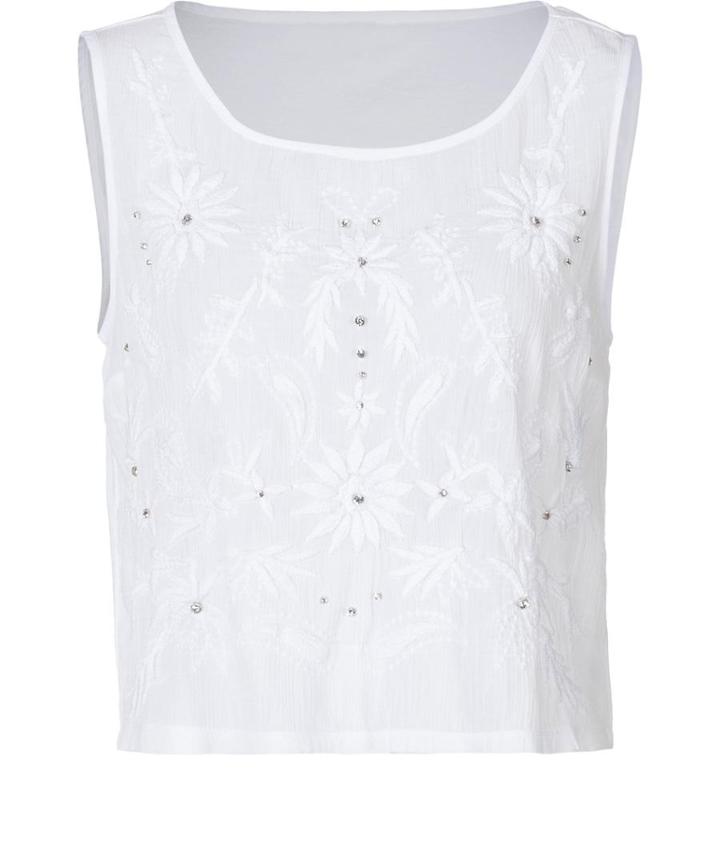 Juicy Couture Cotton Eyelet Crop Top