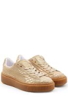 Puma Puma Textured Leather Creeper Sneakers
