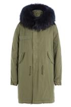 Mr & Mrs Italy Mr & Mrs Italy Cotton Parka With Raccoon Fur - Green