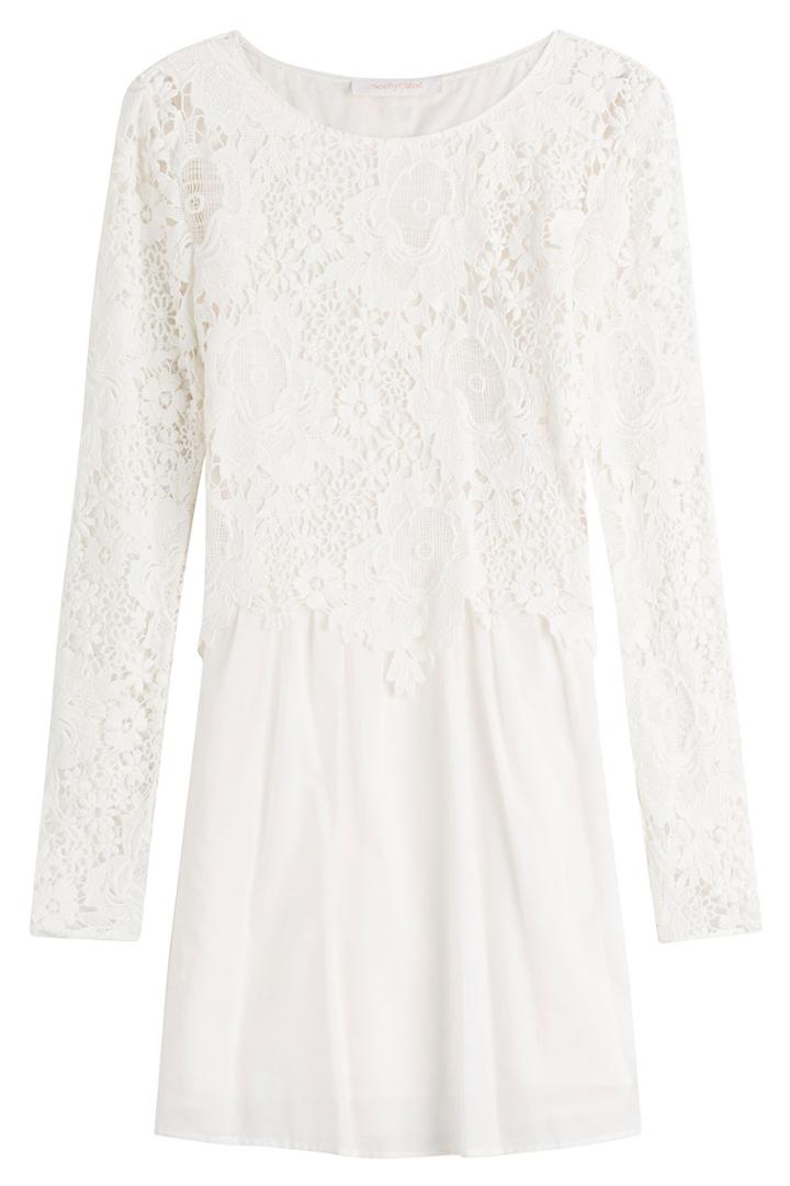 See By Chloé See By Chloé Cotton Dress With Lace - White
