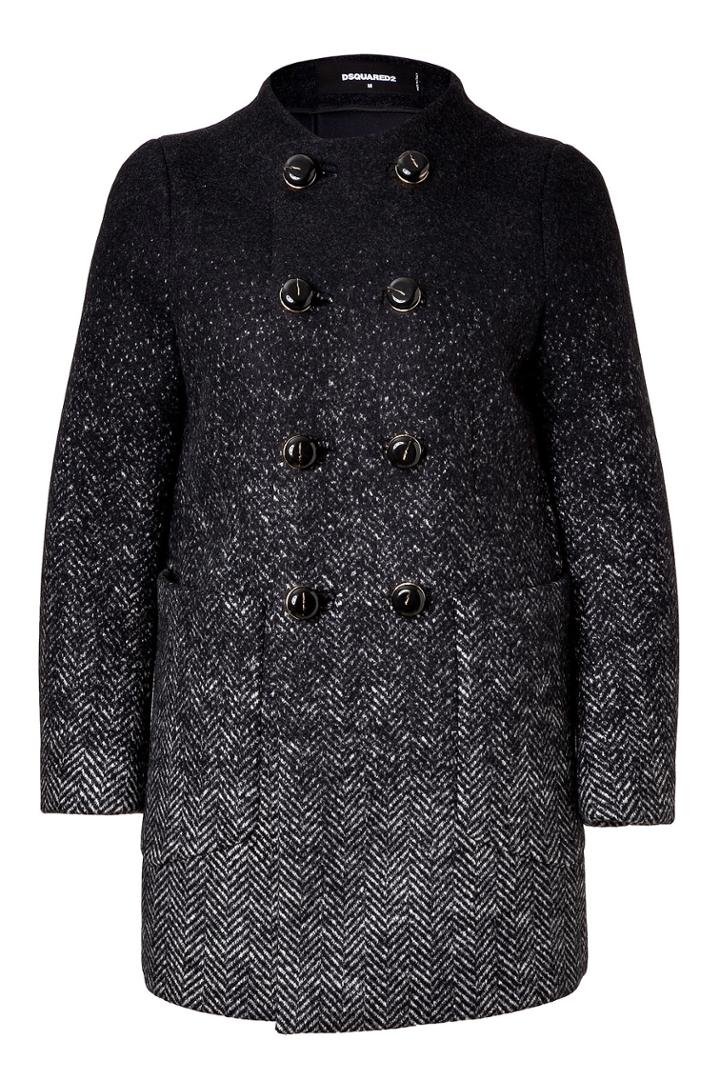 Dsquared2 Dsquared2 Wool Herringbone Color Fade Coat