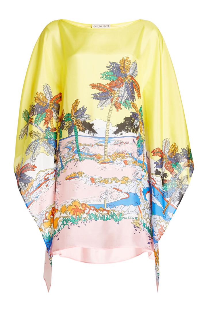 Emilio Pucci Emilio Pucci Printed Silk Tunic Top