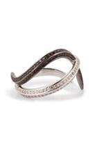 Nikos Koulis Nikos Koulis 18kt Gold Thumb Ring With Black And White Diamonds - None