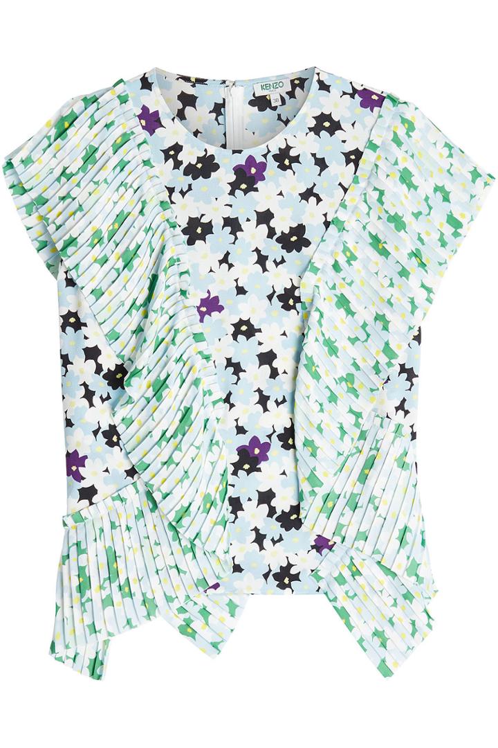Kenzo Kenzo Printed Top With Pleats