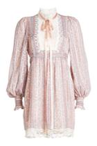 Marc Jacobs Marc Jacobs Embellished Print Dress With Lace