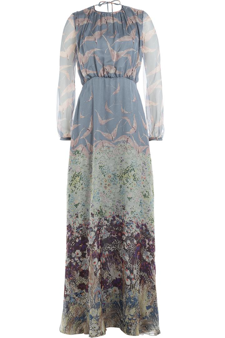 Valentino Valentino Printed Silk Maxi Dress - Multicolor