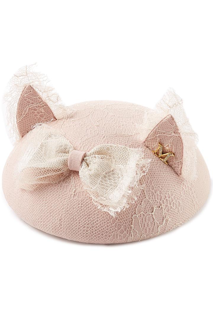 Maison Michel Bibi Yoko Felt Hat With Lace