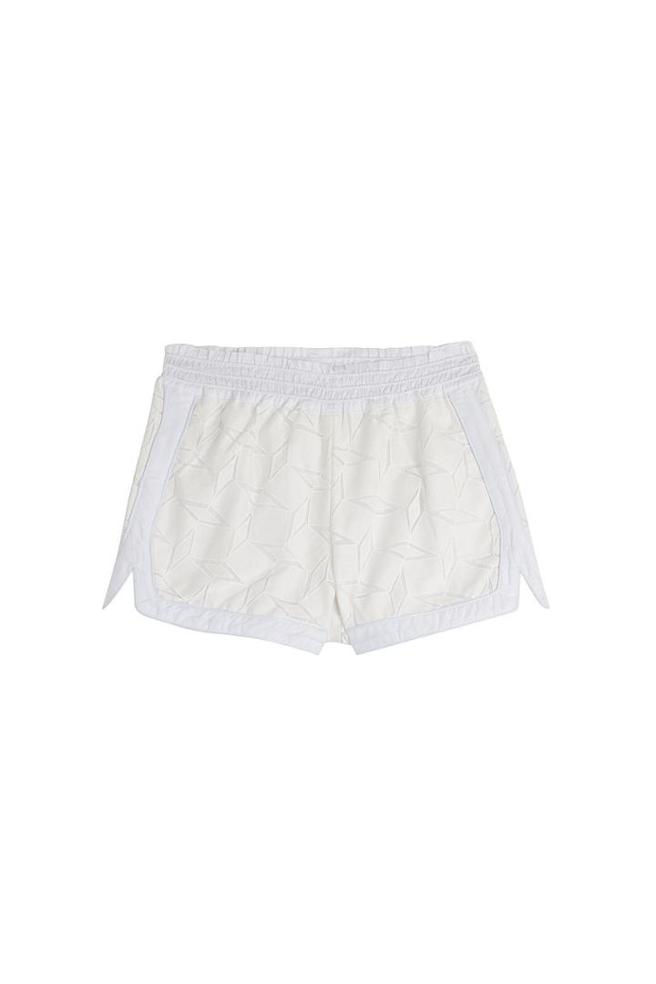 Jonathan Simkhai Jonathan Simkhai Cotton Blend Shorts With Lace Overlay