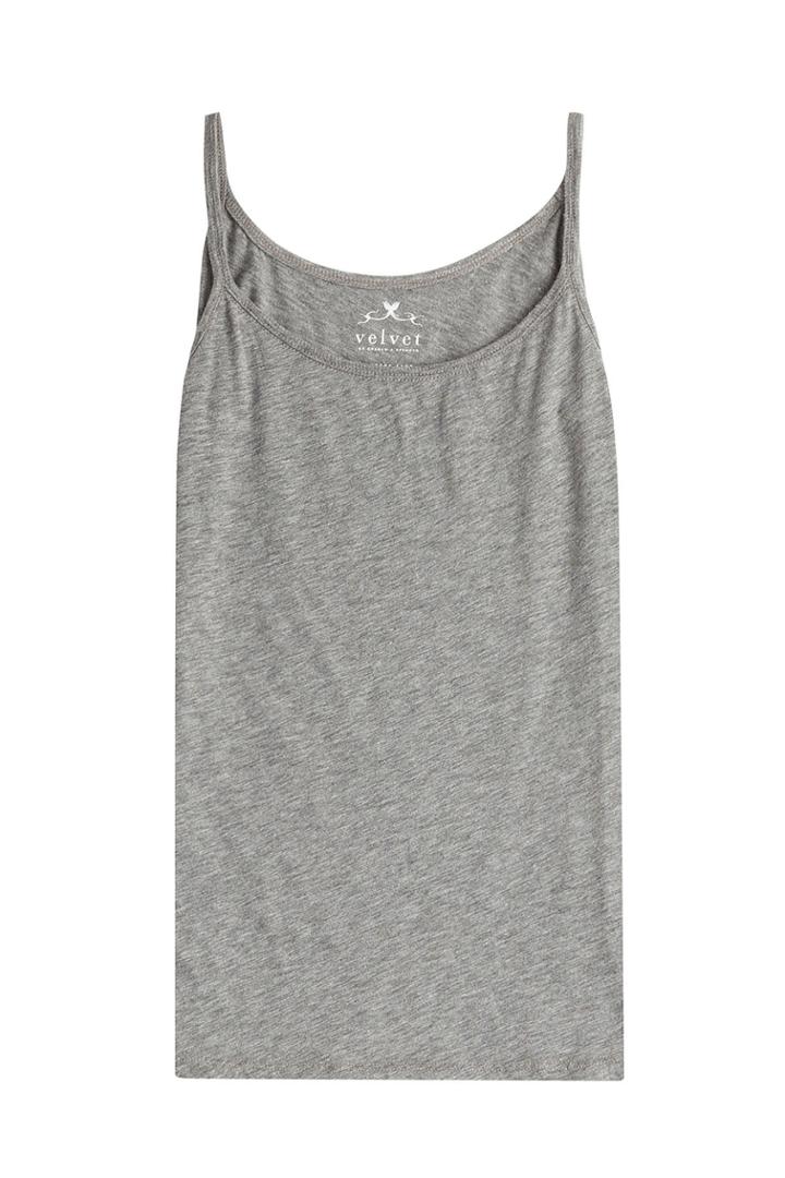 Velvet Velvet Cotton Vest Top - Grey