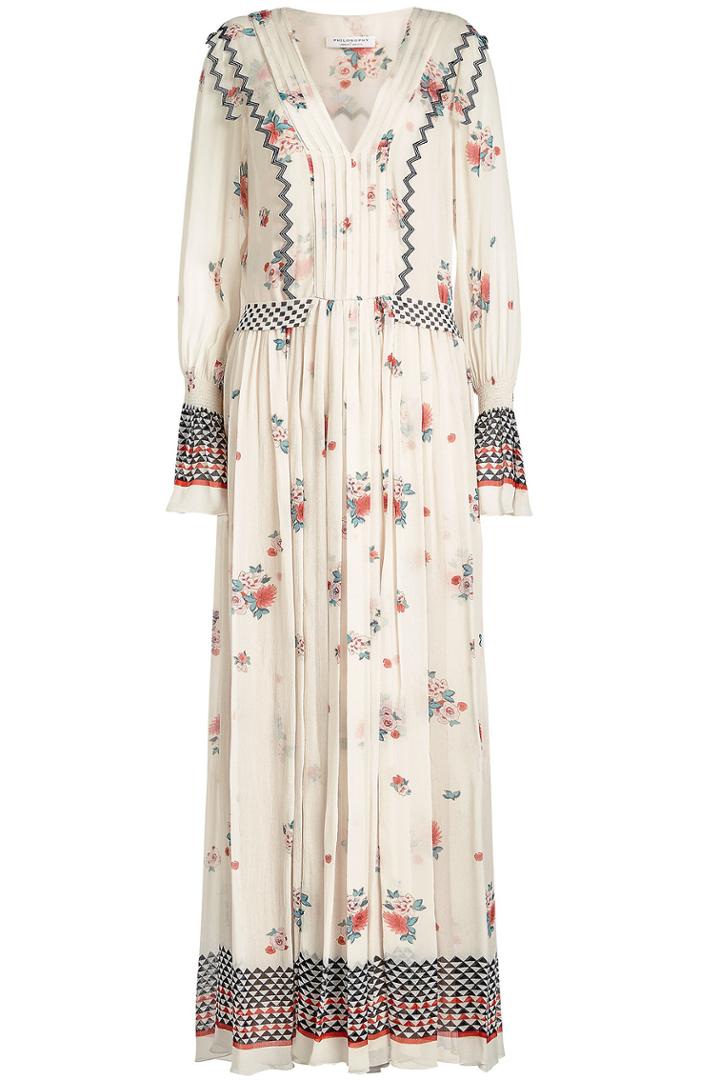 Philosophy Di Lorenzo Serafini Philosophy Di Lorenzo Serafini Printed Chiffon Dress