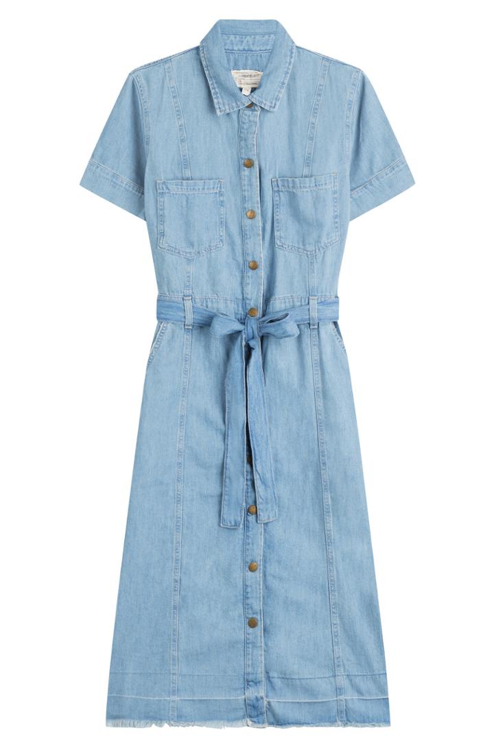 Current/elliott Current/elliott Belted Denim Shirt Dress