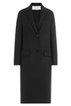 Valentino Valentino Virgin Wool Coat With Angora - Black