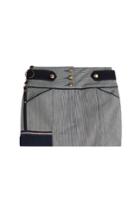 Anthony Vaccarello Anthony Vaccarello Pinstriped Cotton Mini Skirt - None