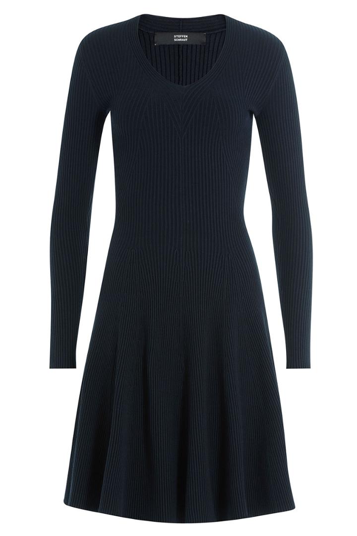Steffen Schraut Steffen Schraut Textured Stretch Dress - Blue