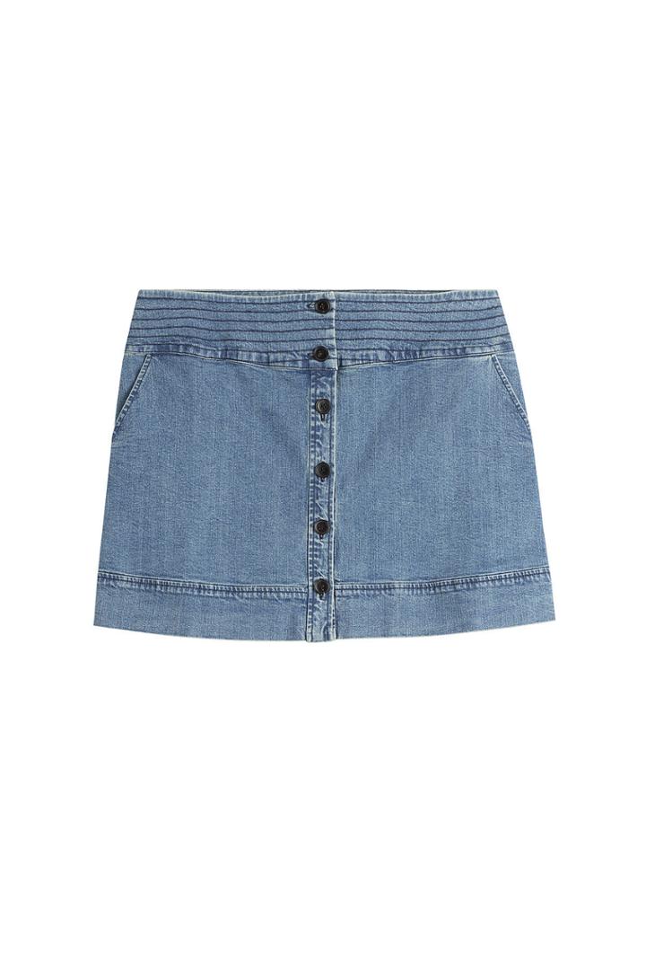 Vanessa Bruno Athé Vanessa Bruno Athé Button Front Jean Skirt