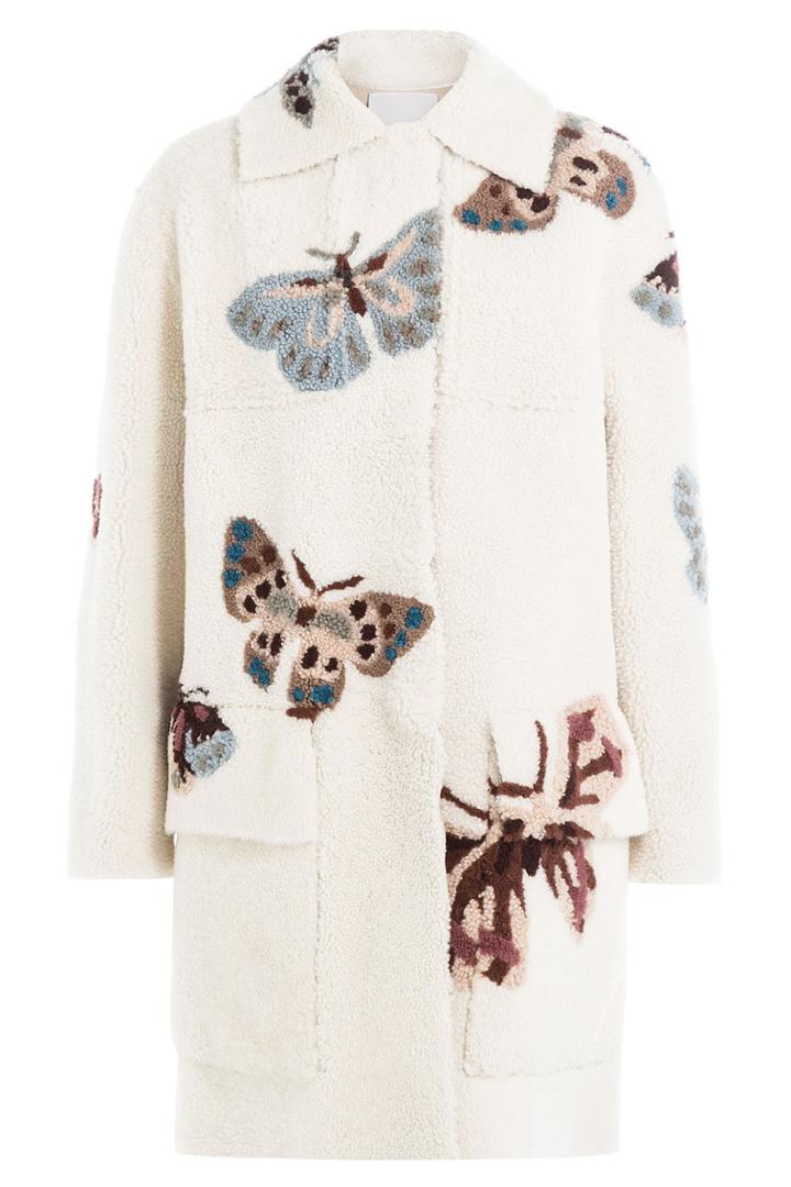 Valentino Valentino Printed Sheepskin Coat