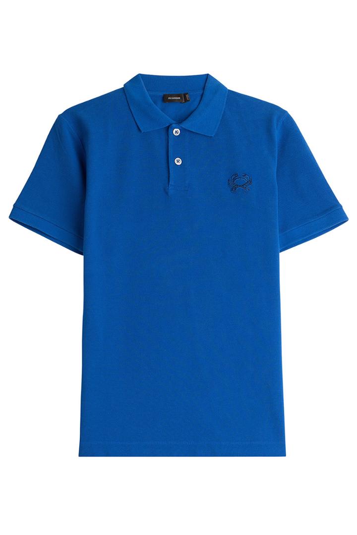 Jil Sander Jil Sander Cotton Polo Shirt With Embroidery - Blue