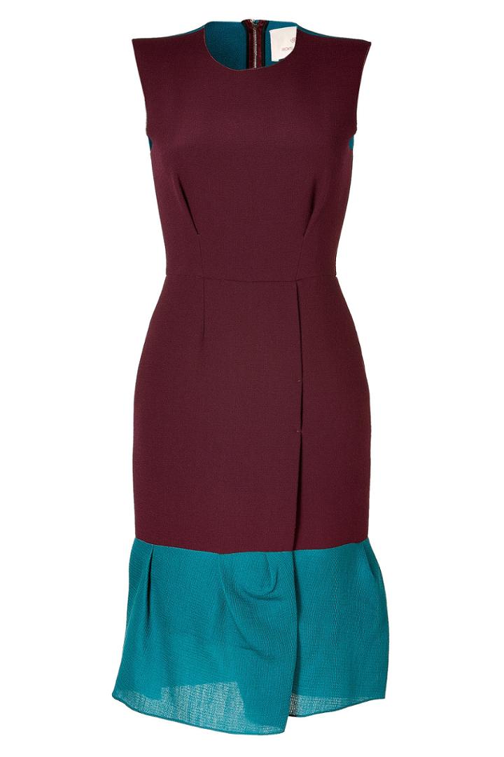 Roksanda Ilincic Roksanda Ilincic Burgundy/petrol Wool-crepe Midi-dress - Red