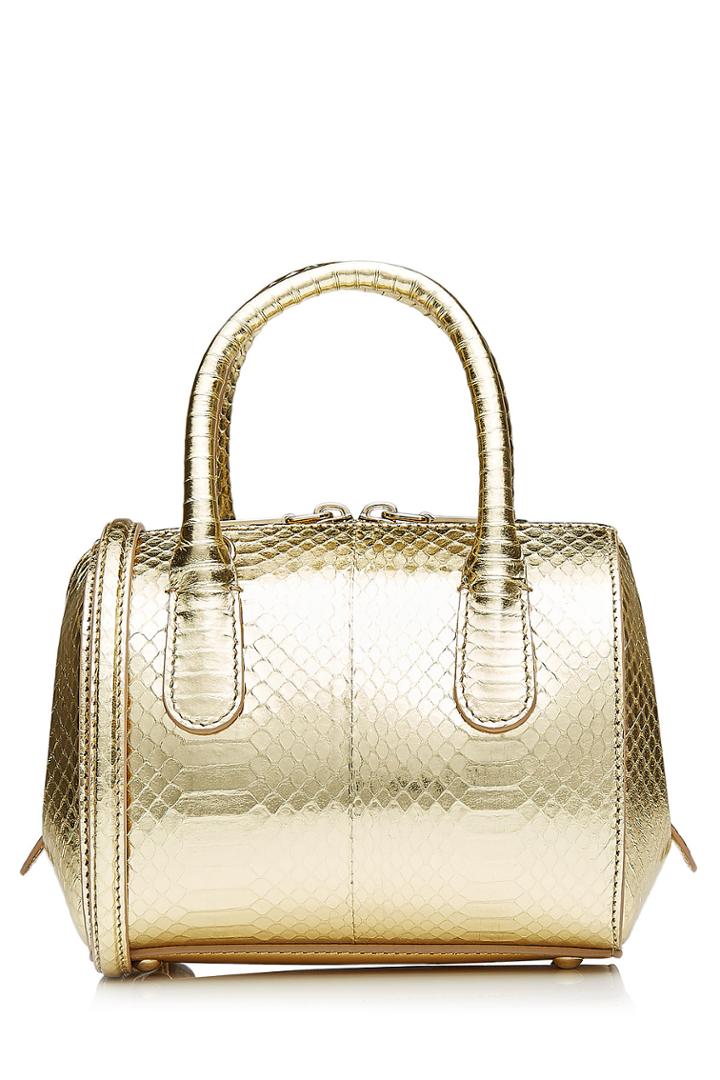Nina Ricci Nina Ricci Small Metallic Leather Tote - Gold