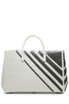 Anya Hindmarch Anya Hindmarch Diamonds Maxi Featherweight Ebury Woven Leather Tote - Multicolored