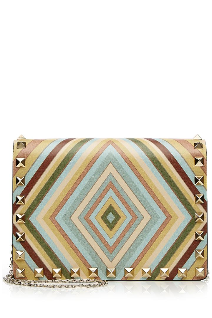 Valentino Valentino Rockstud Leather Shoulder Bag - Multicolor