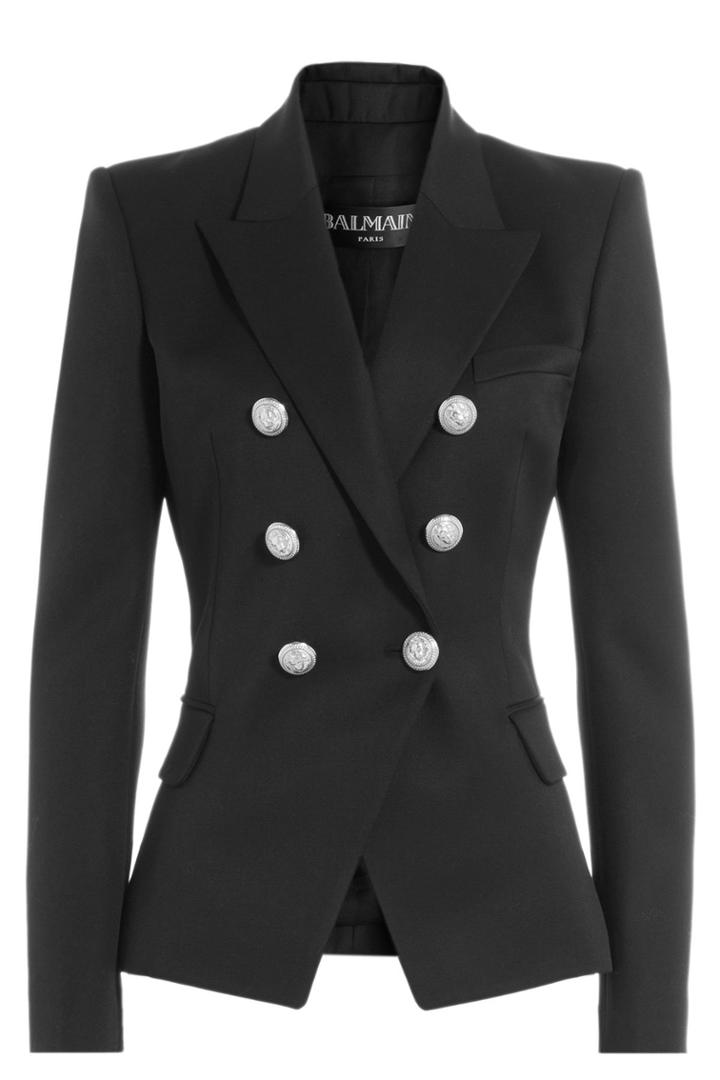 Balmain Balmain Wool Blazer With Embossed Buttons