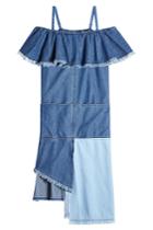 Sjyp Sjyp Denim Dress With Asymmetric Hemline - Blue